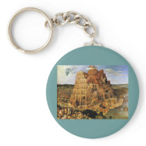 Pieter Bruegel's "The Tower of Babel" (circa 1563) Keychain