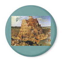 Pieter Bruegel's "The Tower of Babel" (circa 1563) Fridge Magnet
