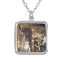 Pieter de Hooch Courtyard Of A House Pendant