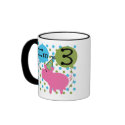 Pig 3rd Birthday mugs