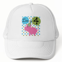 Pig 4th Birthday Tshirts and Gifts hats