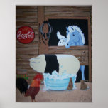 pig bath poster