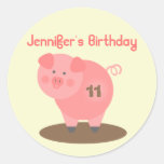 Pig Birthday Party Sticker