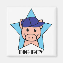 Pig Boy Fridge Magnets