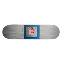 Pig; Brushed metal look Skate Board Decks