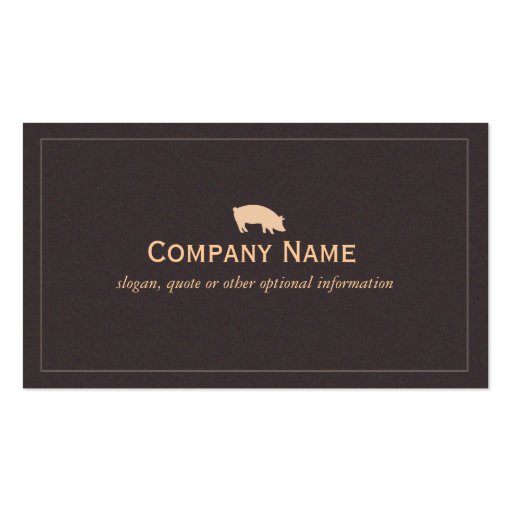 Pig Business Card (front side)