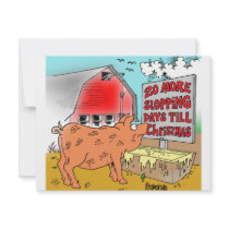 PIG / CHRISTMAS CARTOON GIFTWARE INVITES