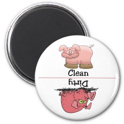 Pig Clean Dirty Dishwasher Magnet