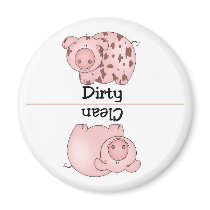 Pig Clean Dirty Dishwasher Magnet magnets