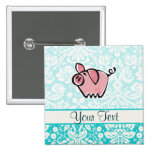Pig; Cute Button
