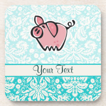Pig; Cute Drink Coasters