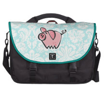 Pig; Cute Laptop Messenger Bag