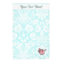Pig; Cute Personalized Stationery