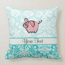 Pig; Cute Throw Pillow