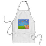 Pig dreams of cupcakes adorable crayon art aprons