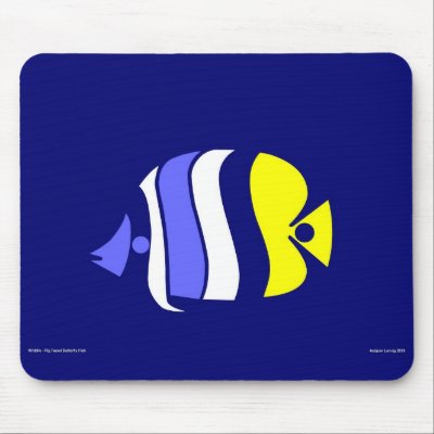 Pig Faced Butterfly Fish Mouse Pad by lonvig