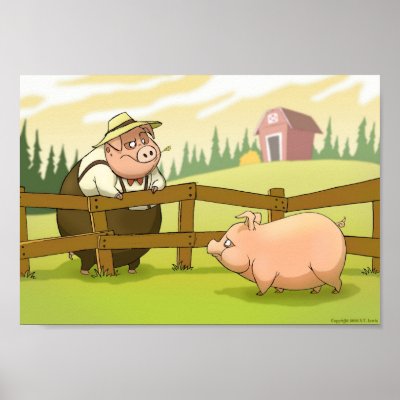 animal farm pigs. Pig Farm Poster by stlewis75