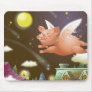 Pig flying in the sky mousepad