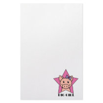 Pig Girl Custom Stationery