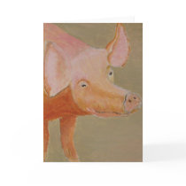 Pig Greetings Card