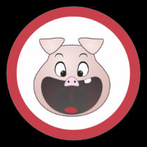 pig head stickers
