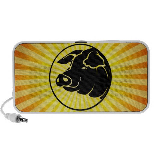 Pig Head; Yellow iPhone Speaker