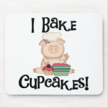 Pig I Bake Cupcakes Tshirts and Gifts mousepads