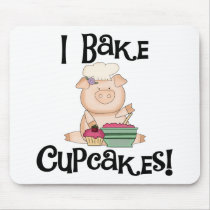Pig I Bake Cupcakes Tshirts and Gifts Mouse Pads