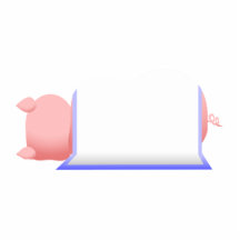 Pig In A Blue Blanket Photo Cut Out