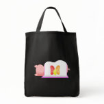 Pig In A Pink Blanket And Beans Canvas Bags
