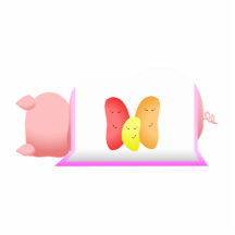 Pig In A Pink Blanket And Beans Photo Cut Out