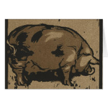 Pig in Grass Card