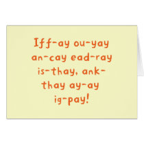 Pig Latin Cards