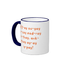 Pig Latin mug