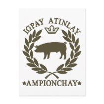 Pig Latin postcards