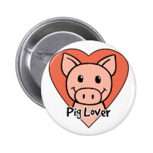 Pig Lover Pinback Button