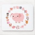 Pig Mandala mousepad mousepad