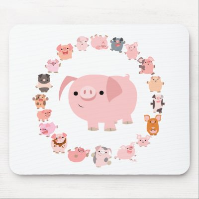Pig Mandala mousepad by Lioness_Graphics