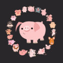 Pig Mandala T-shirt front shirt