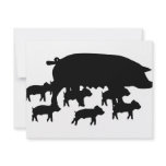 pig mum with young pigs icon announcement