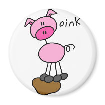 Pig Oink Magnet by stick_figures Pig Oink Magnet