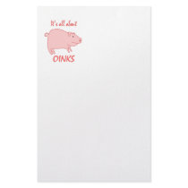 Pig Oinks Personalized Stationery