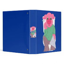 Pig on the Toilet Binder by pharrisart Pig on the Toilet Binder