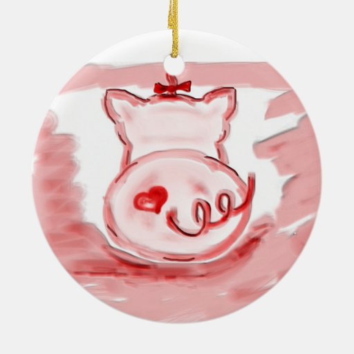 Pig ornament, fun gift ornament for pig lovers Zazzle