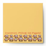 Pig-Out Picnic - BBQ, Cookout, Folk Art Pig Design envelopes