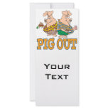 PIG OUT PIG FOOD CARTOON rack cards