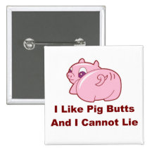 Pig Pinback Buttons