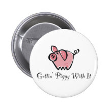 Pig Pinback Buttons