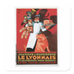 Pig Pork Ham Le Lyonnais Vintage Food Ad Art Sticker