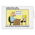 Pig Principal Funny Pig Cartoon Gifts & Tees cards